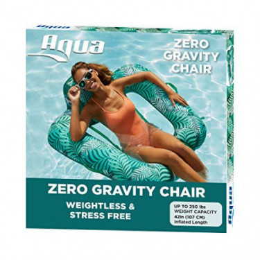 Aqua Zero Gravity Pool Chair Lounge, Inflatable Pool Chair, Adult