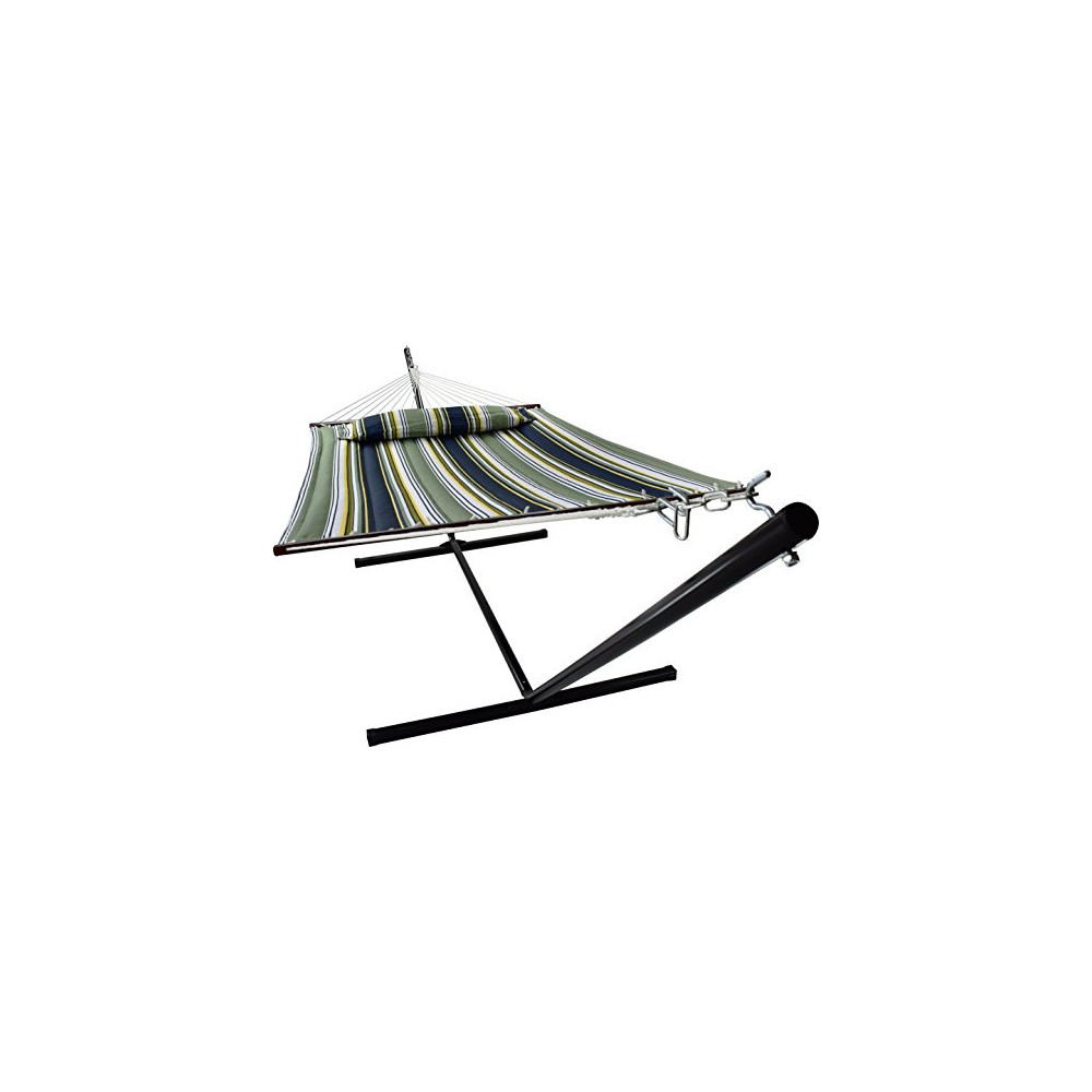 Sorbus Hammock with Stand & Spreader Bars and Detachable Pillow, Heavy Duty, 450 Pound Capacity, Accommodates 2 People, Perfe