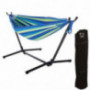 ONCLOUD Double Hammock with 9 FT Steel Stand Space Saving, Hammock Stands Heavy Duty Includes Portable Carrying Case for Outd