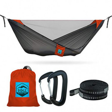 11ft Camping Hammock with Mosquito Net - 2019 Upgraded - Ultralight Hammock Tent Bundle with Bug Netting, Straps, and Carabin
