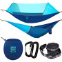 Ridge Outdoor Gear Camping Hammock with Mosquito Net - Ripstop Nylon - Ultralight Hammock Tent Bundle with Bug Netting, Strap