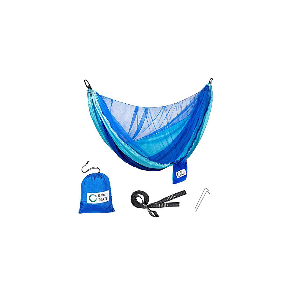 One Trail Gear Packable Hammock & Tree Straps | Hammock to Relax Or Sleep in | Lightweight & Durable | Mosquito Net