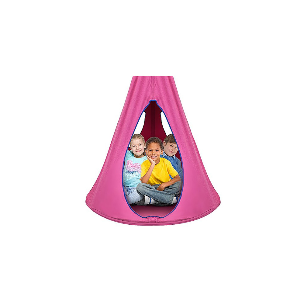 Sorbus Kids Nest Swing Chair Nook – Hanging Seat Hammock for Indoor Outdoor Use – Great for Children, All Accessories Include