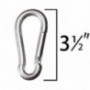 Maky Outdoors Heavy Duty Carabiners - 3.5" 660LB Weight Capacity Per Clip - Strong Spring Action Snap Hook Attachment - Galva