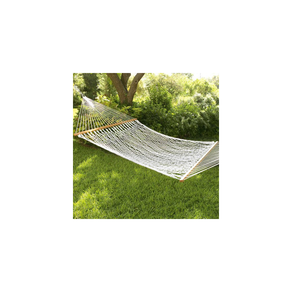 South Mission Double Rope Hammock W/Wooden Spreader Bars