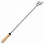 Sunnydaze Steel Fire Pit Poker Stick - Wood Handle - Outdoor Camping - Fireplace Tool - 26 Inch Long - Stoke Campfire or Fire
