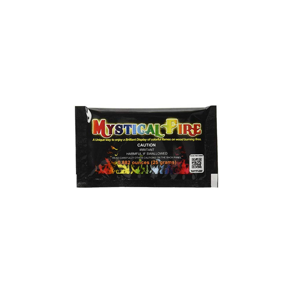 Mystical Fire Flame Colorant Vibrant Long-Lasting Pulsating Flame Color Changer for Indoor or Outdoor Use 0.882 oz Packets 25