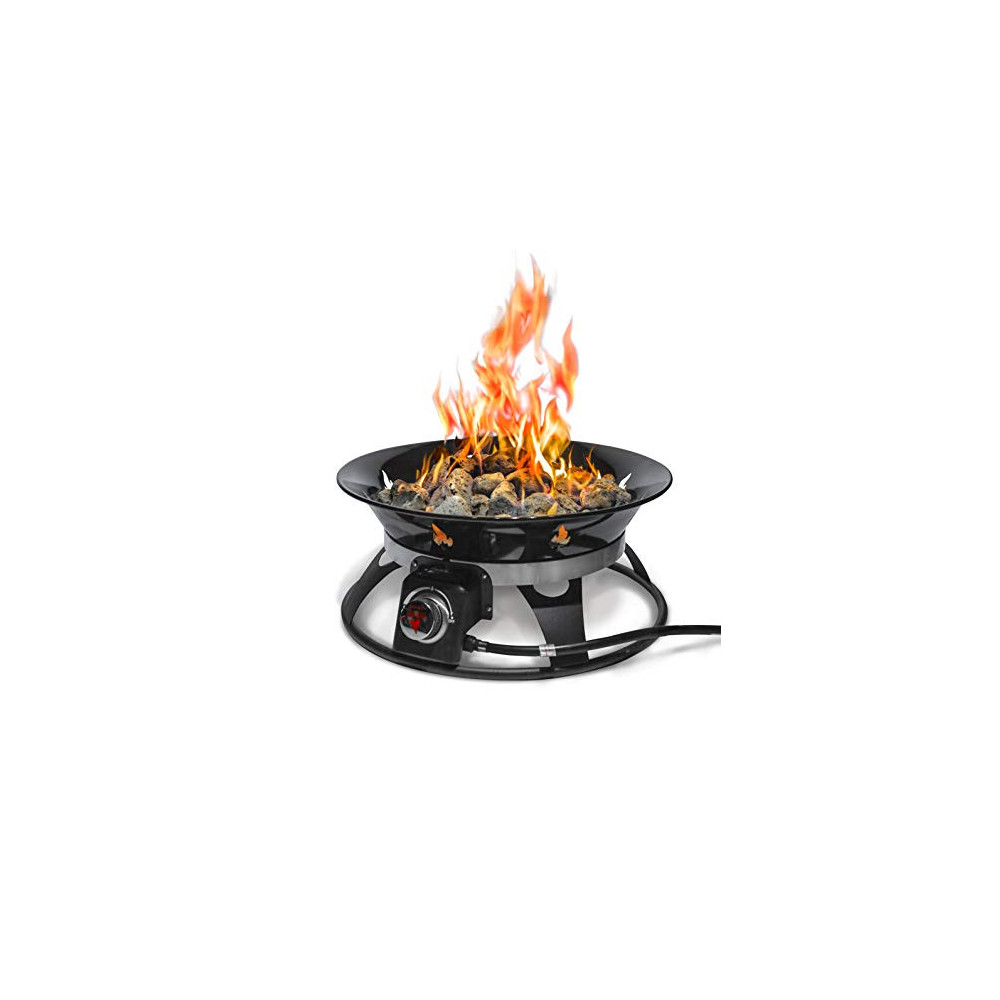 Outland Firebowl 863 Cypress Outdoor Portable Propane Gas Fire Pit with Cover & Carry Kit, 21-Inch Diameter 58,000 BTU