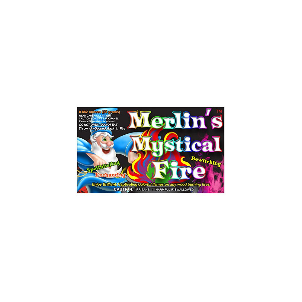 Mystical Fire Merlin’s Fire Flame Colorant Vibrant Long-Lasting Pulsating Flame Color Changer for Indoor or Outdoor Use 0.882