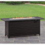 Better Homes and Gardens Carter Hills, Durable and Rust-Resistant Design 57" Rectangular Gas Fire Pit, with Stainless Steel B
