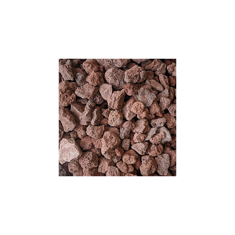 Midwest Hearth Lava Rock for Fire Pits and Gas Log Sets, Red 1/2" to 2"  10-lb Bag 