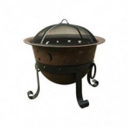 Catalina Creations 29" Heavy Duty Cast Iron Fire Pit | Large Wood Fire Pit | Outdoor Patio Décor | Spark Screen & Accessories