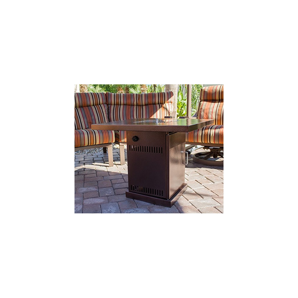 Hiland GSFPRPC Propane Fire Pit, 42,000 BTU, Stainless Steel