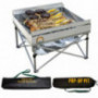 Pop-Up Fire Pit | Portable Outdoor Fire Pit and BBQ Grill | Packs Down Smaller than a Tent | Two Carrying Bags Included | Lar