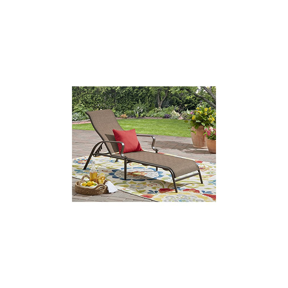 Mainstay Wesley Creek Sling Chaise Lounge  Brown 
