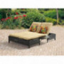 Double Chaise Lounger - This red stripe outdoor chaise lounge is comfortable sun patio furniture Guaranteed which can also be