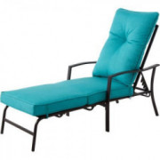 Mainstays Forest Hills Cushioned Chaise Lounge, Blue