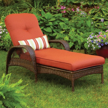 Better Homes and Gardens.. Durable Steel Frame Chaise Lounge  Orange 