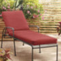 allen + roth 1 Piece Cherry Red Patio Chaise Lounge Chair Cushion, Set of 2