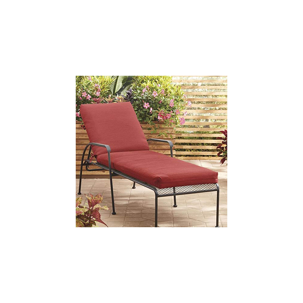 allen + roth 1 Piece Cherry Red Patio Chaise Lounge Chair Universe