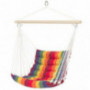 Best Choice Products Indoor Outdoor Padded Cotton Hammock Hanging Chair w/ 40in Spreader Bar - Multicolor