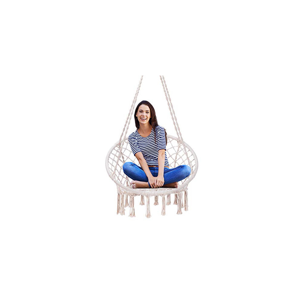 VIVOHOME Hanging Hammock Chair, 265 lbs Capacity, Perfect for Indoor Outdoor, Patio, Deck, Yard, Garden, L31.5 x W23.6 x H53.