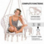 VIVOHOME Hanging Hammock Chair, 265 lbs Capacity, Perfect for Indoor Outdoor, Patio, Deck, Yard, Garden, L31.5 x W23.6 x H53.