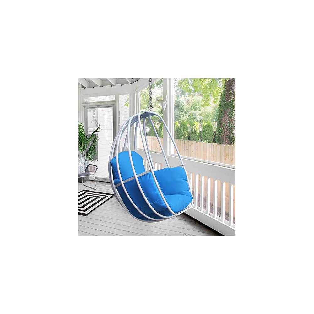 ART TO REAL Hanging Egg Chair, Hammock Swing Chair with Hanging Kit, Egg-Shaped Hammock Swing Chair Single Seat for Indoor, O