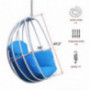 ART TO REAL Hanging Egg Chair, Hammock Swing Chair with Hanging Kit, Egg-Shaped Hammock Swing Chair Single Seat for Indoor, O