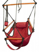 OTLIVE Hammock Patio Yard Hanging Chair Swing Chair Solid Wood Indoor Outdoor  Red 