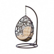 Christopher Knight Home CKH Wicker Tear Drop Hanging Chair, Brown