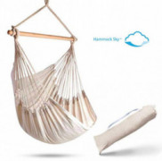 Hammock Sky Large Brazilian Hammock Chair Cotton Weave - Extra Long Bed - Hanging Chair for Yard, Bedroom, Porch, Indoor/Outd