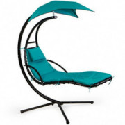 Barton Hanging Chaise Lounger Chair Arc Stand Porch Swing Hammock Chair w/Canopy Umbrella