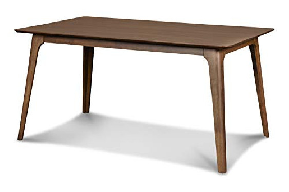 New Classic Furniture Mid-Century Modern Oscar Dining Table, 60-Inch, Walnut