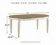 Signature Design by Ashley Realyn Dining Room Extension Table, Chipped White
