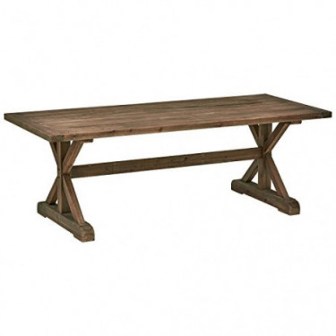 Amazon Brand – Stone & Beam Bradhurst Rustic Wood Dining Table, 86.6"L, Brown
