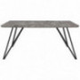 Flash Furniture Corinth 31.5" x 63" Rectangular Dining Table in Faux Concrete Finish