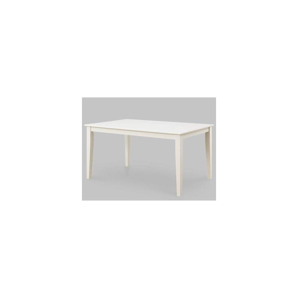 Better Homes and Gardens Bankston Rectangle 6-Person Dining Table, 58.5" L x 35.5" W x 30" H  White 