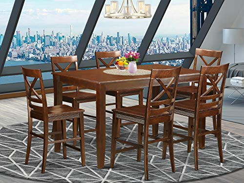 7 Pc Dining counter height set - high top Table and 6 Kitchen bar stool.