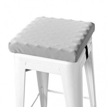 baibu Non Slip Stool Cushion Square, Soft Bar Stool Cushion with Ties Memory Foam Square Seat Cushion for Stackable Kitchen S