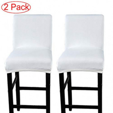 LJNGG 2 Pack Chair Cover Slipcover Counter Stool Covers Dining Room Kitchen Bar Stool Cafe Furniture Chair Seat Cover Stretch