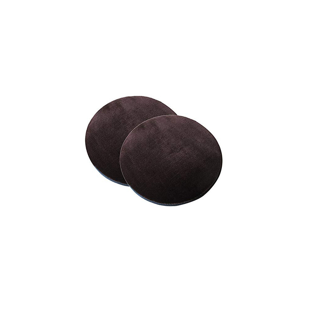 Sigmat Plush Round Bar Stool Pad Soft Chair Cushion with Buckle Coffee 14" Pack of 2