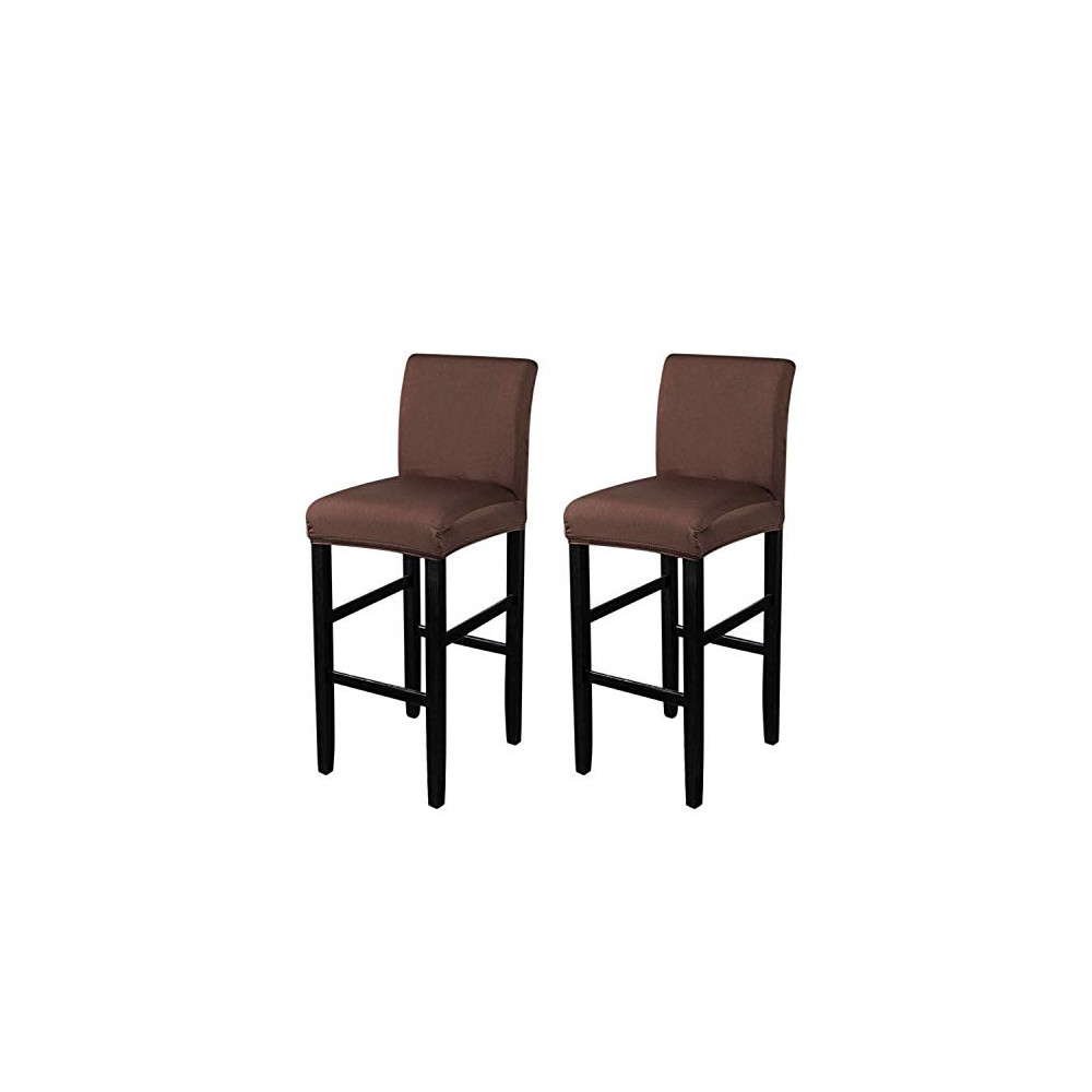 VoiceFly 2 Pack Stretch Chair Cover Slipcovers Counter Height Bar Stool Covers Cafe Furniture High Seat Dining Room Kitchen B