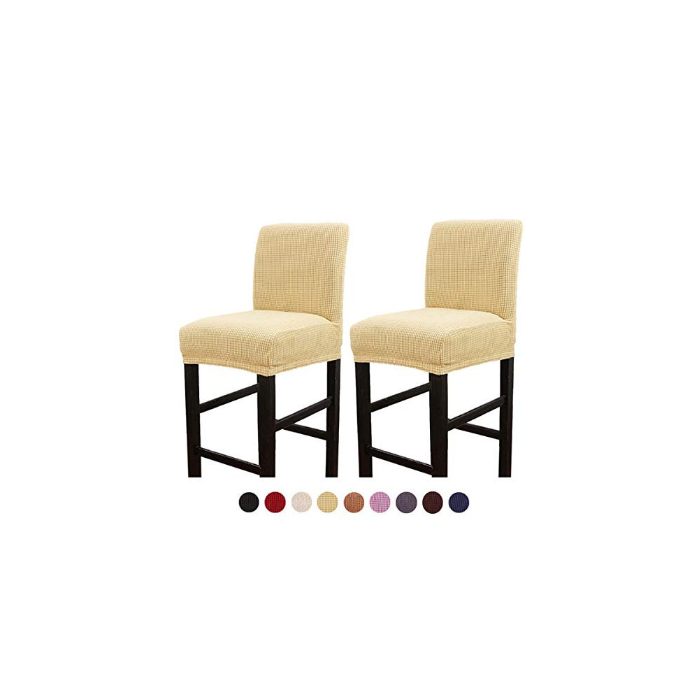 Strech Soft Dining Chair Covers for Counter Height Side Bar Stool