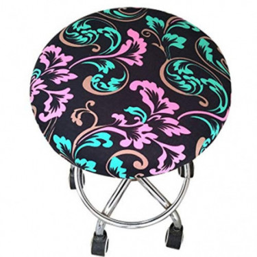 JONARO Pack of 2 Round Chair Cover Bar Barbershop Stool Elastic Seat Covers Home Cushions Bar Stool Slipcover