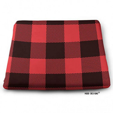 Swono Plaid Square Seat Cushion,Red and Black Lumberjack Plaid and Buffalo Check Patterns Seat Cushion Non-Slip Bar Stool/Off