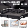 Sofas Sofas Couches Sofa for Living Room Sectional Sofa Sleeper Sofa Modern Sofa Corner Sofa with 2 Piece Faux Leather Queen 