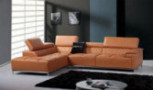 Limari Home The Horace Collection Modern Genuine Leather Upholstered 2 Piece Sectional Sofa for the Living Room With Left Fac