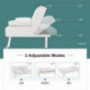 POWERSTONE Leather Futon Sofa Bed Convertible Folding Couch for Living Room Sectional Sleeper Sofa for Small Space with Cup H