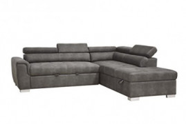 ACME Furniture Thelma Sleeper and Ottoman Sectional Sofa, Grey